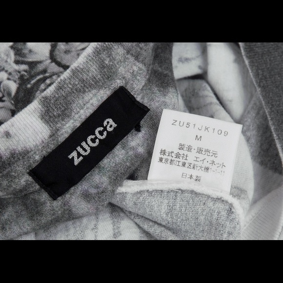 SOLD VINTAGE Zucca Print T-shirt Grey size M - Picture 6 of 6